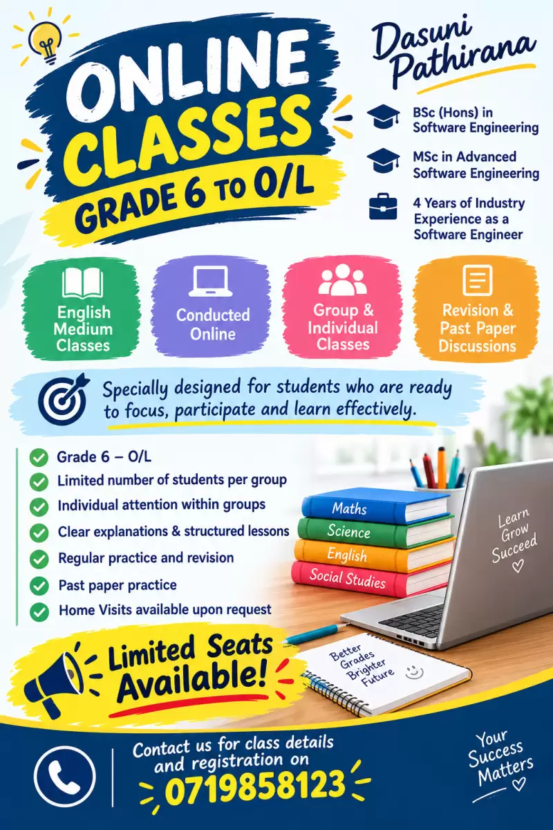 ICT class for Grade 6 to O/L