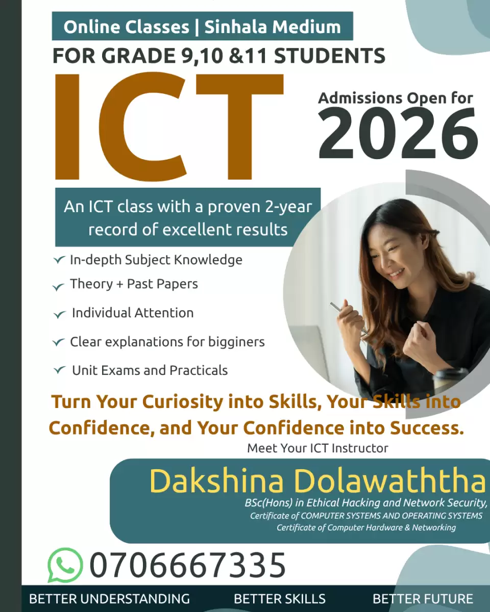 ICT O/L theory and Paper classes 2026