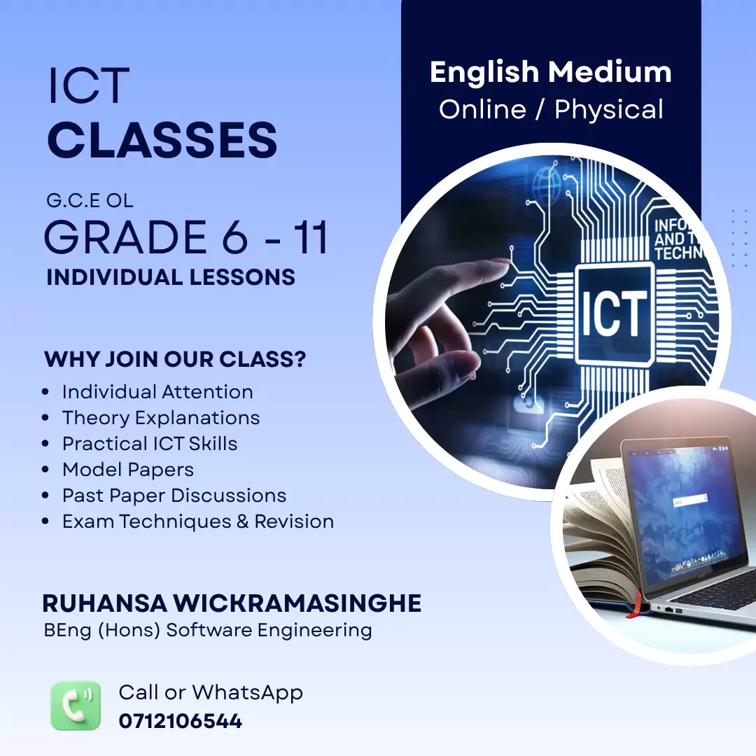 ICT Tuition Classes | Grade 6 - 11