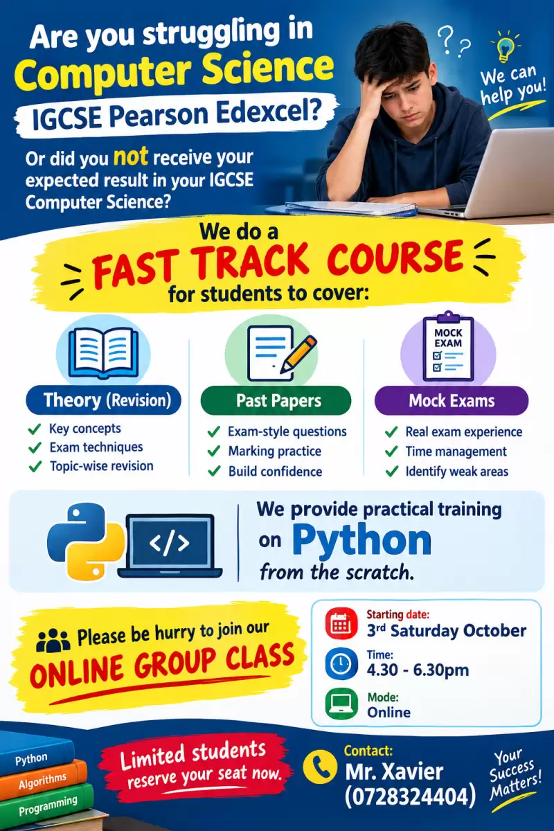 IGCSE Computer Science(Pearson Edexcel)