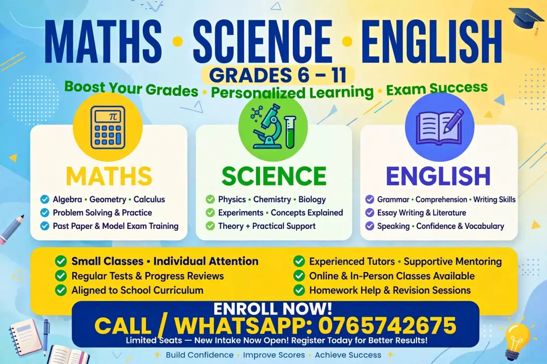 Individual classes for Maths ( personal and online)
