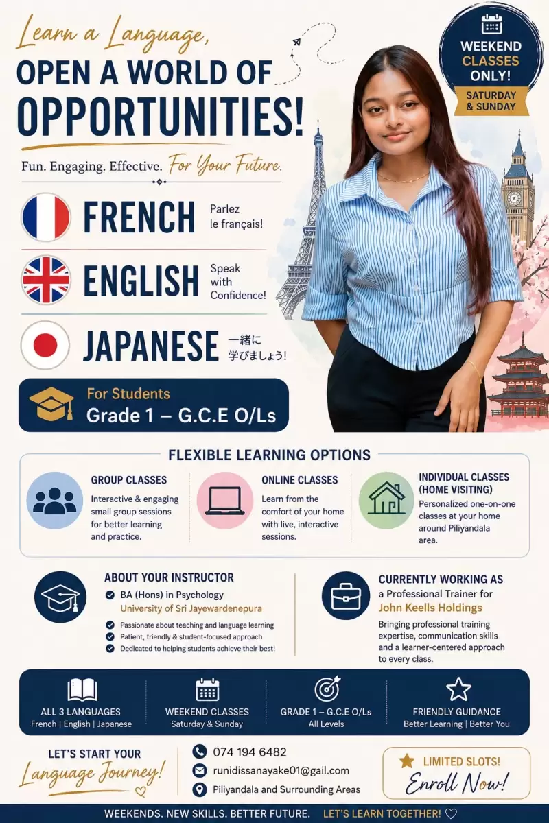 Languages Classes for grade 1 to OLs
