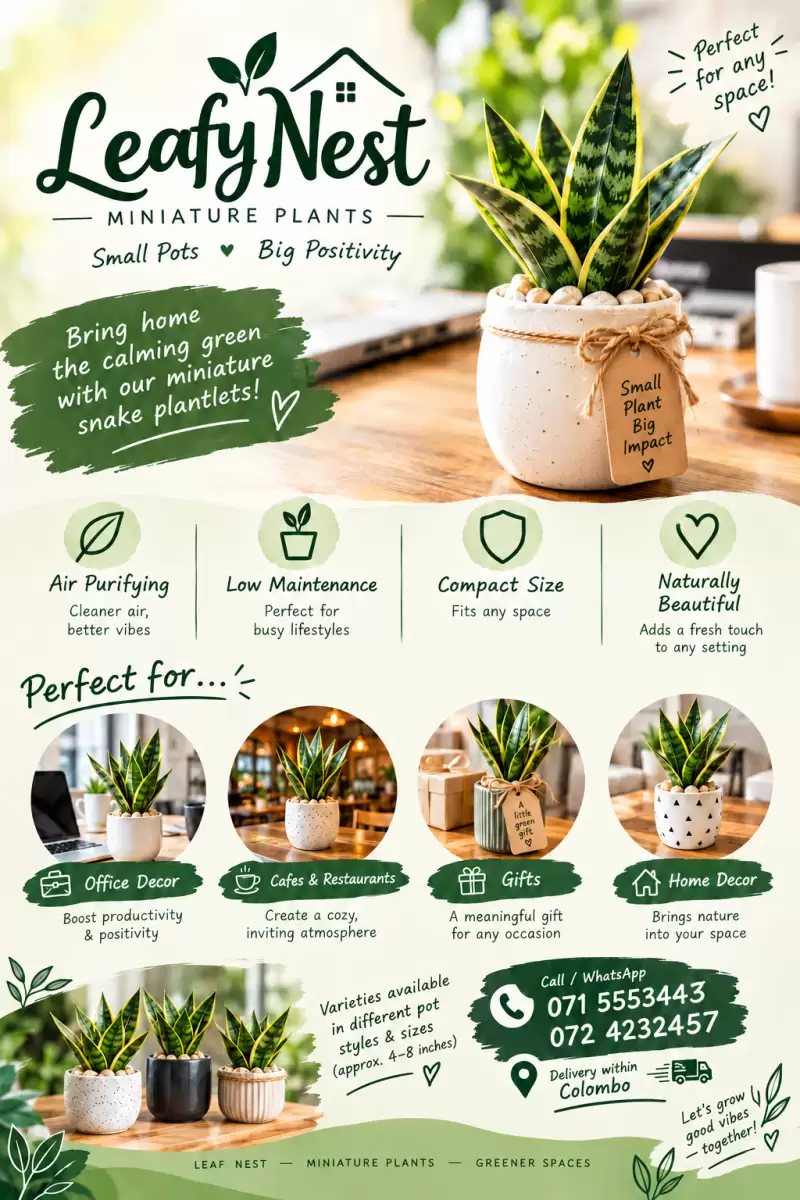Leafy Nest Miniature Plants