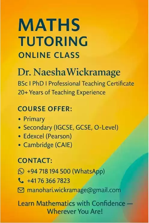 Learn Mathematics With Confidence Whenever You Are !