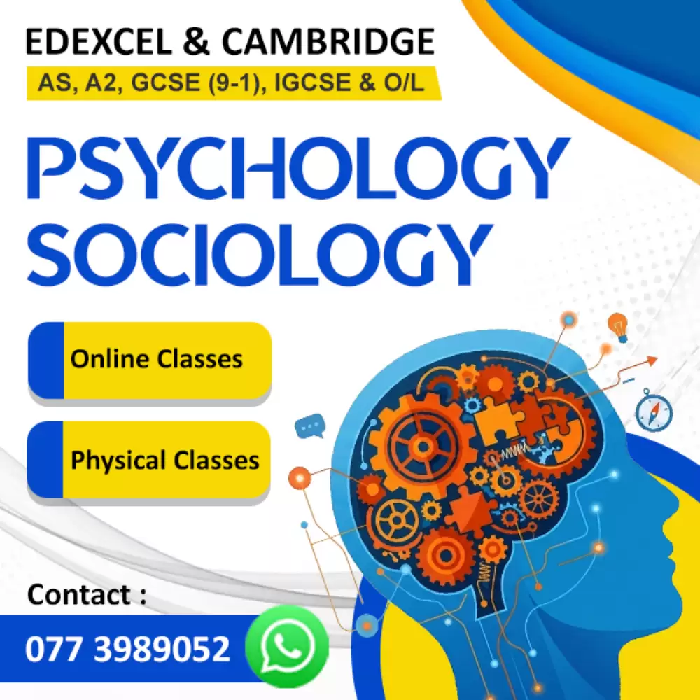 London [O/L, IGCSE, GCSE 9-1] & A/L [AS/A2]– Cambridge & Edexcel – The Most Experienced Psychology and Sociology Teacher