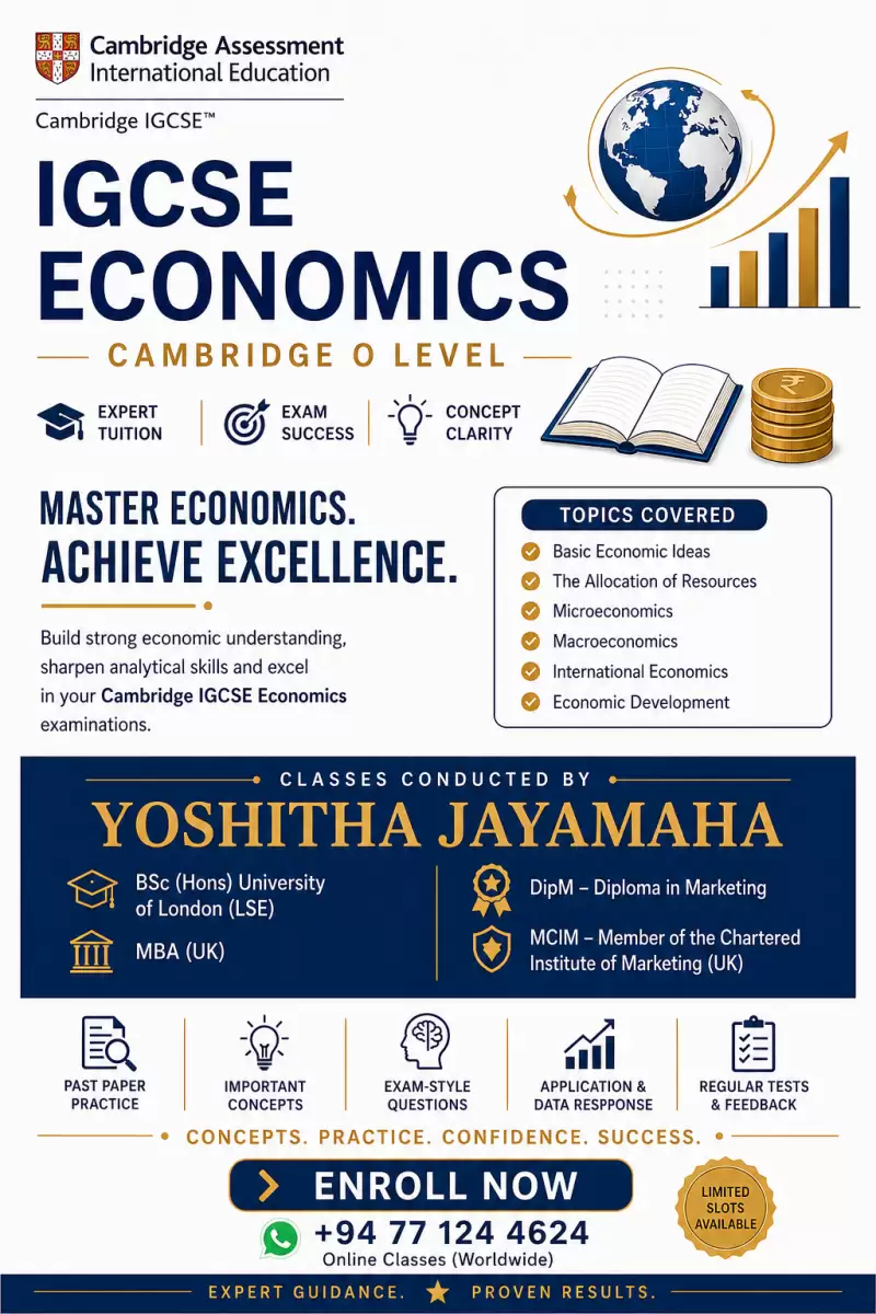 London O Level Cambridge IGCSE Economics Tutor | Econ Tutor