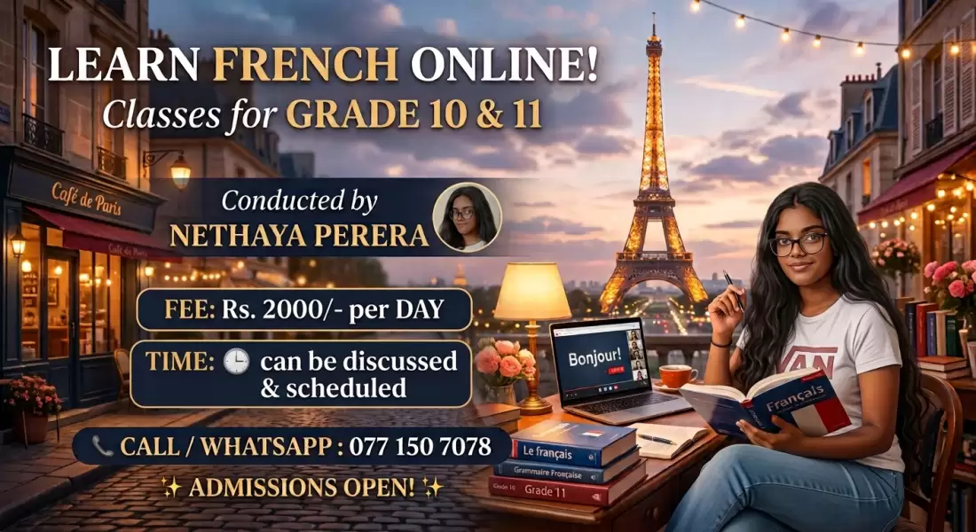 Master O/L French from Home! Grade 10 & 11 Online Sessions Open Now 🚀