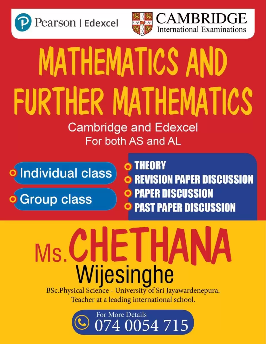 Mathematics and Further Mathematics for Edexcel and Cambridge students