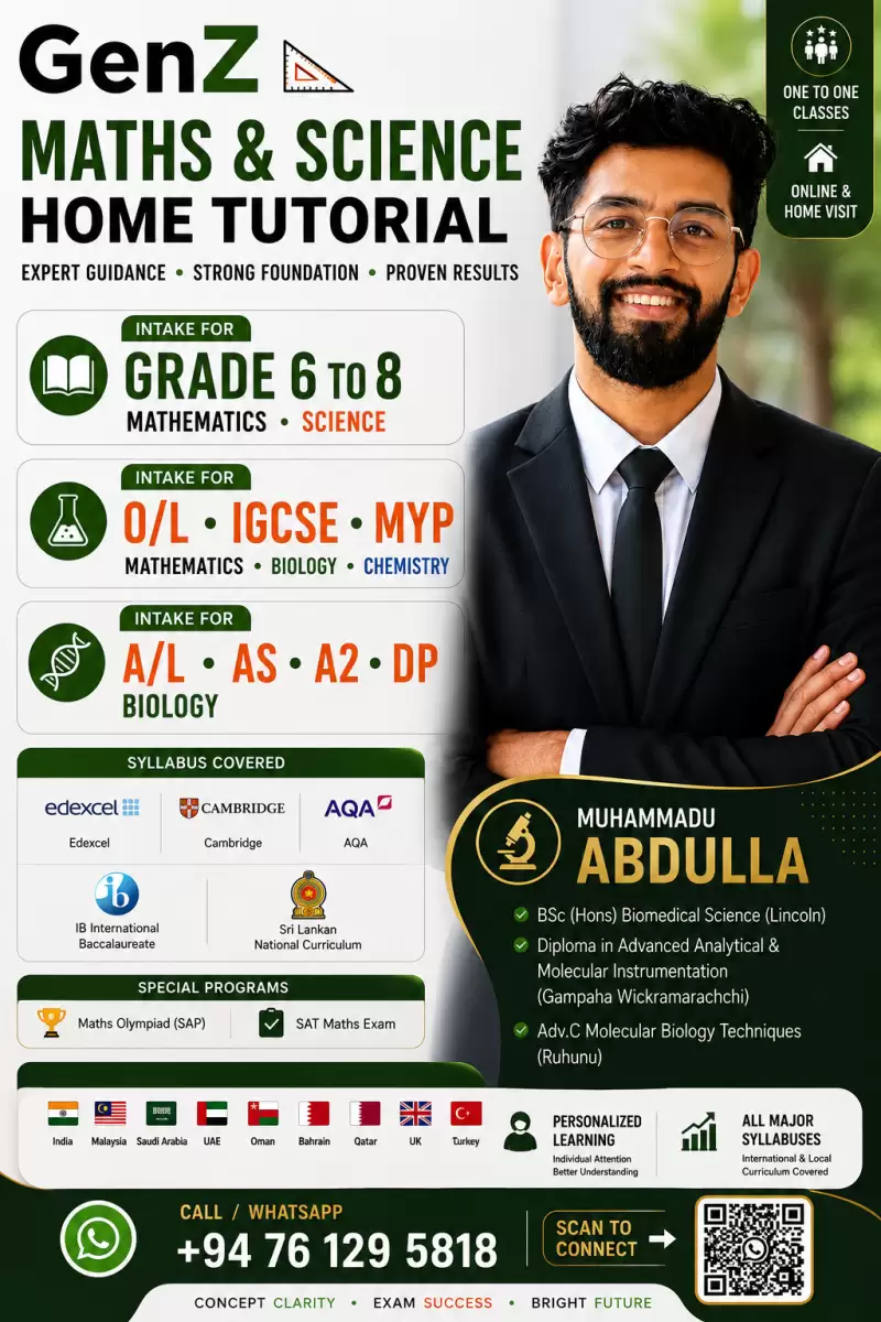 MATHEMATICS BIOLOGY SCIENCE HOME VISIT ONLINE CLASSES EDEXCEL CAMBRIDGE IB INTERNATIONAL