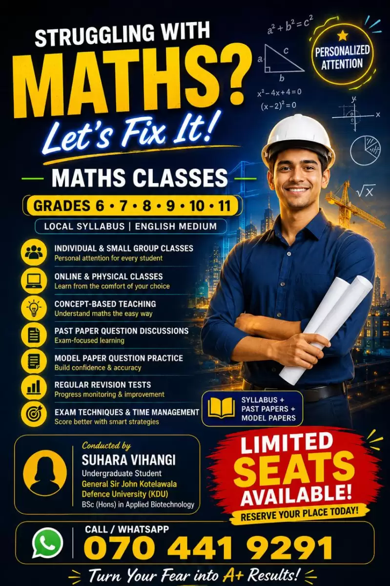 📚 MATHEMATICS CLASSES – GRADES 6–11