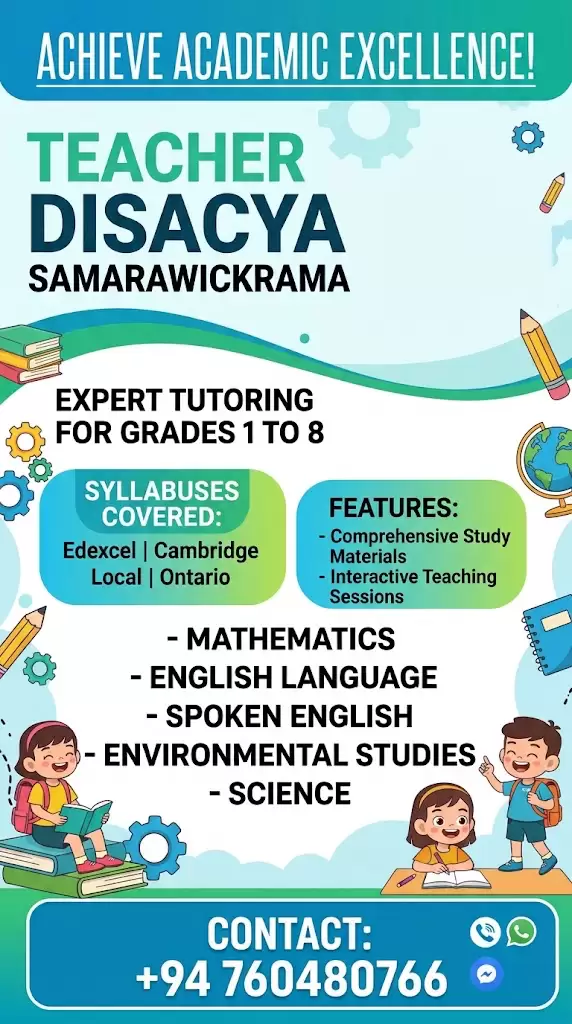 Mathematics, English, Science online classes
