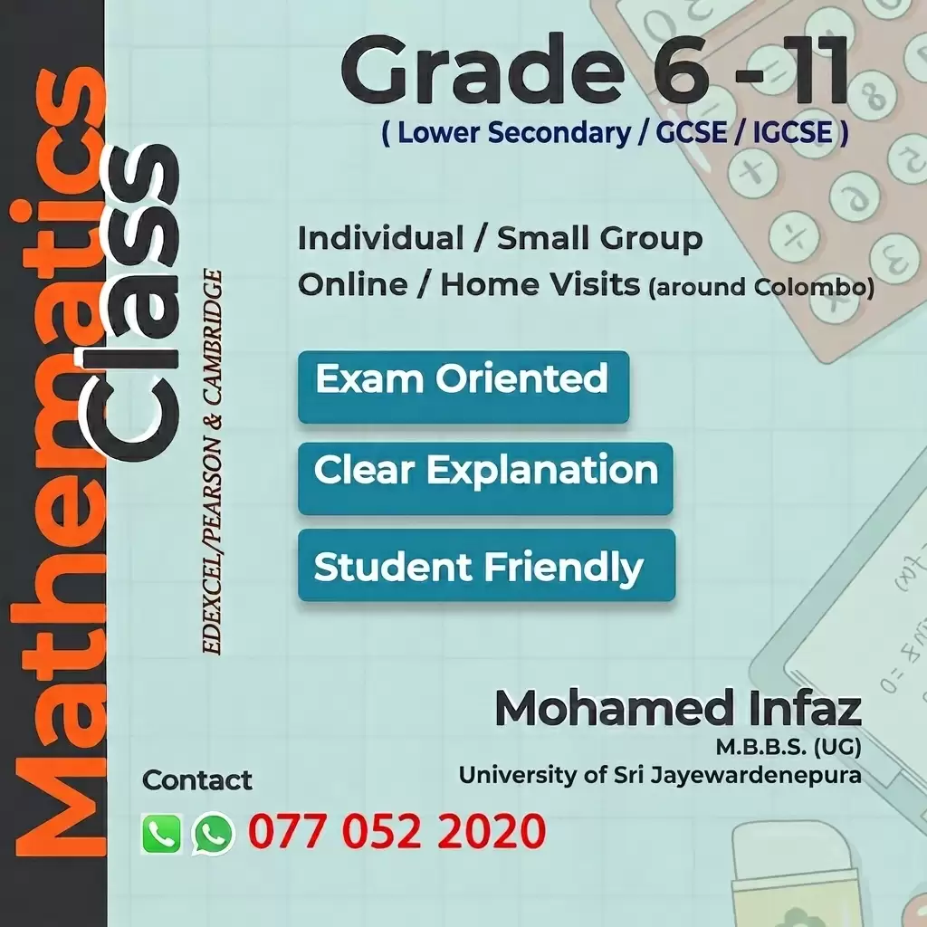 Mathematics | Grade 6-11 | Edexcel/Pearson & Cambridge, Local Syllabus