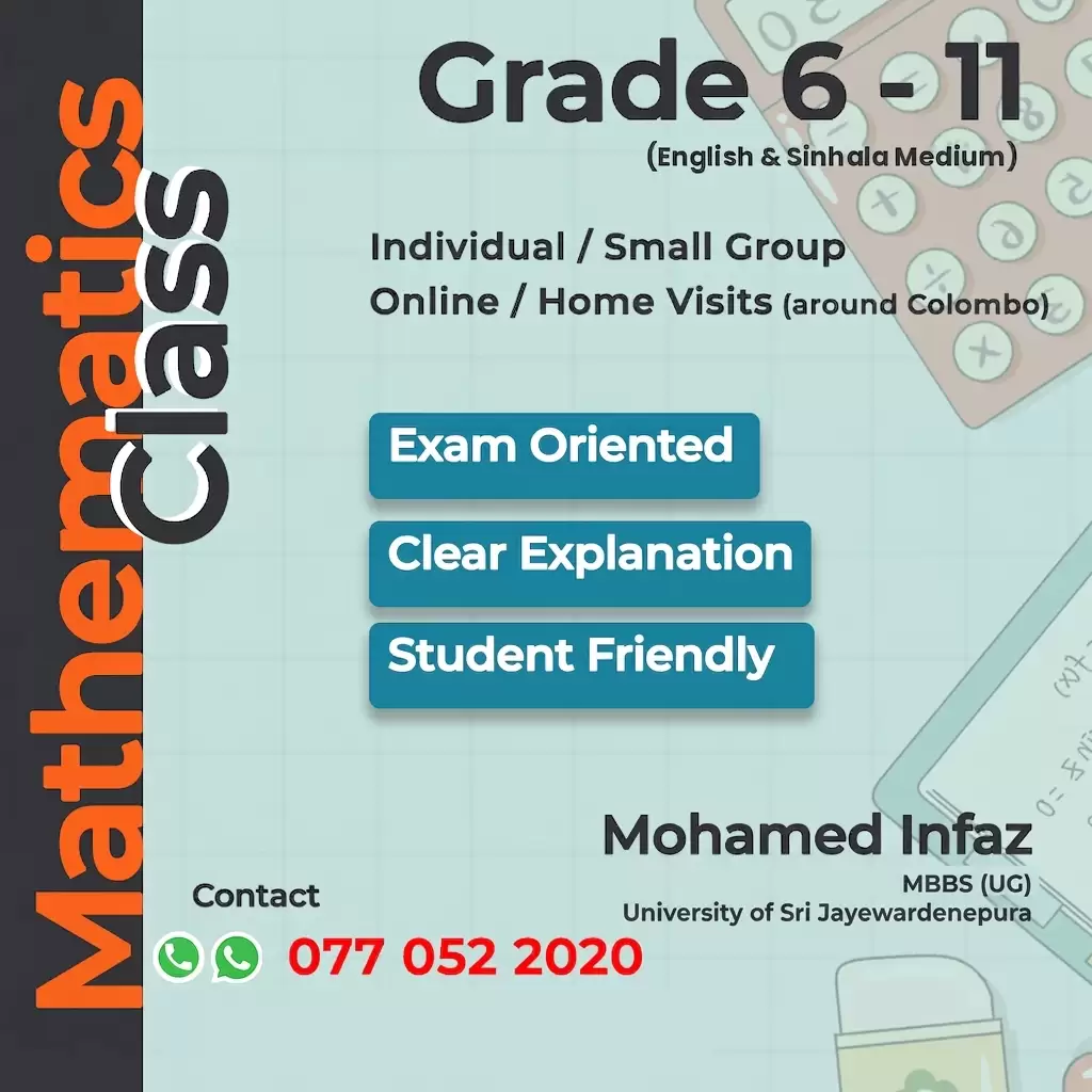 Mathematics (Grade 6-11) English & Sinhala