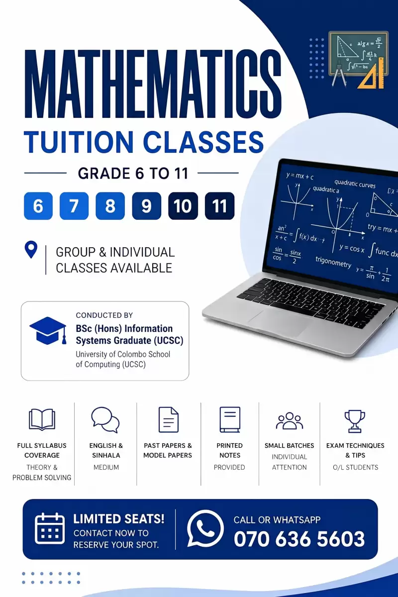 MATHEMATICS TUITION CLASSES