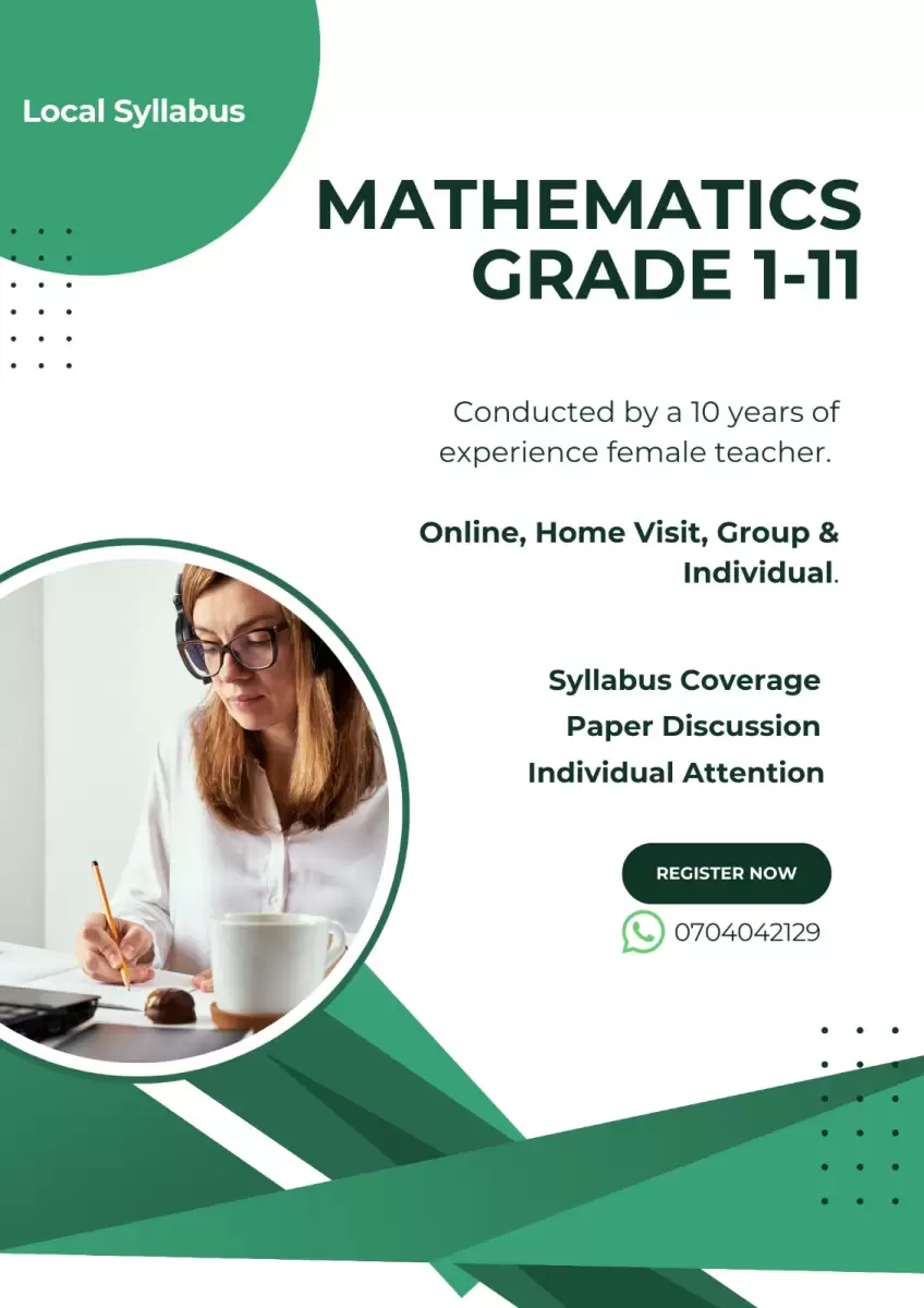 Maths and English tution classes for grade 1 to 9