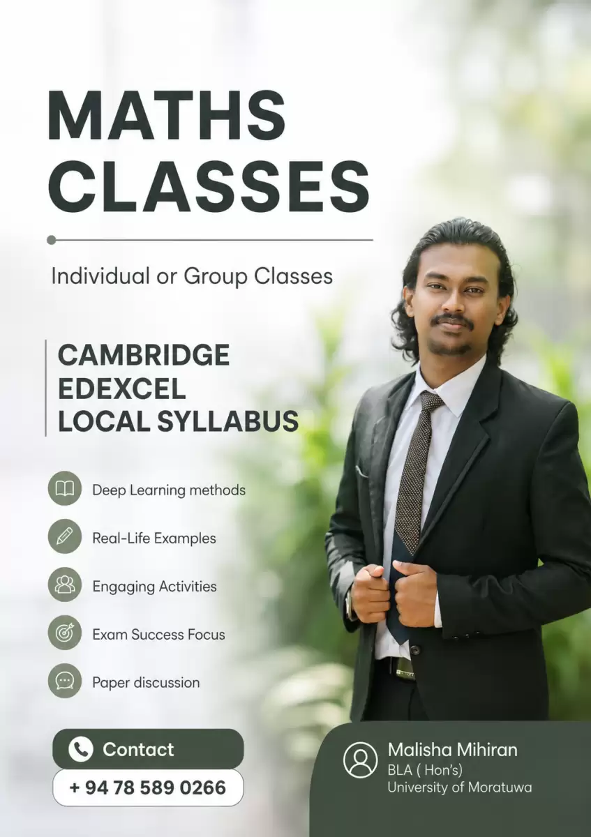 Maths Classes (Cambridge / Edexcel / Local Syllabus)