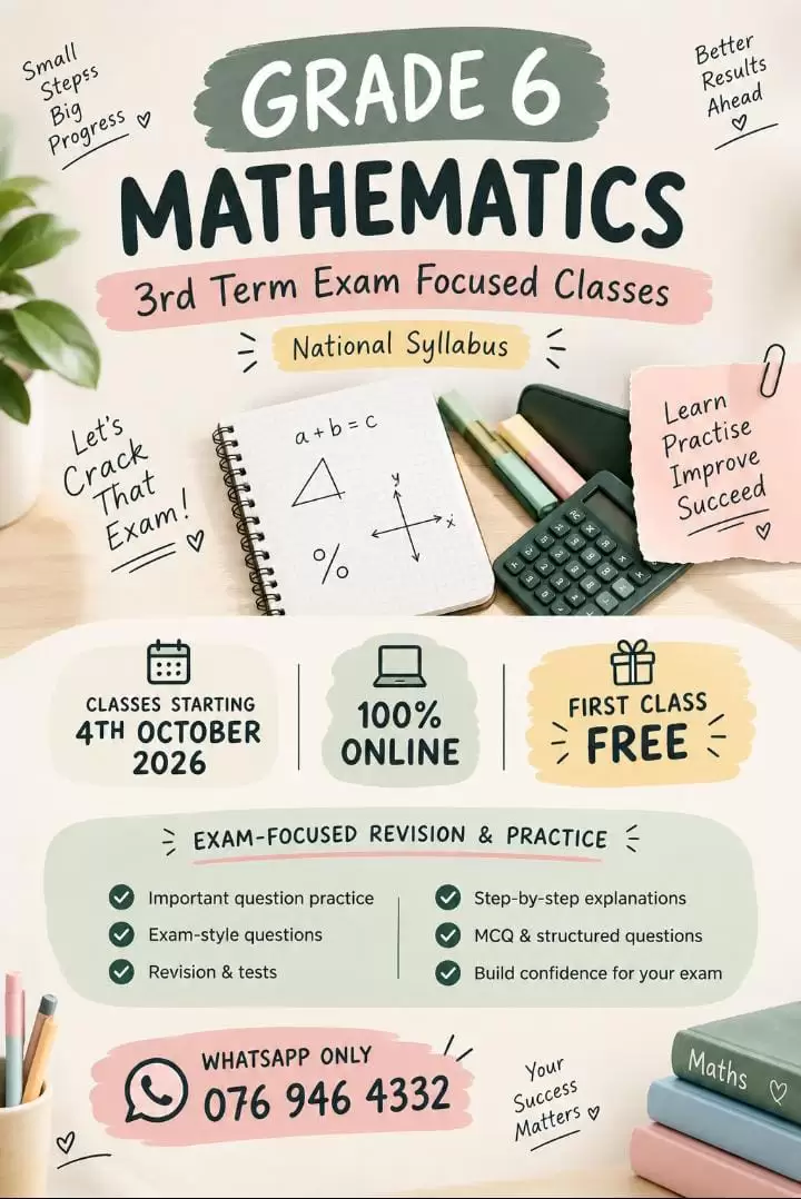 Maths & Science online classes| garde 6 to 9| exam focused group classes