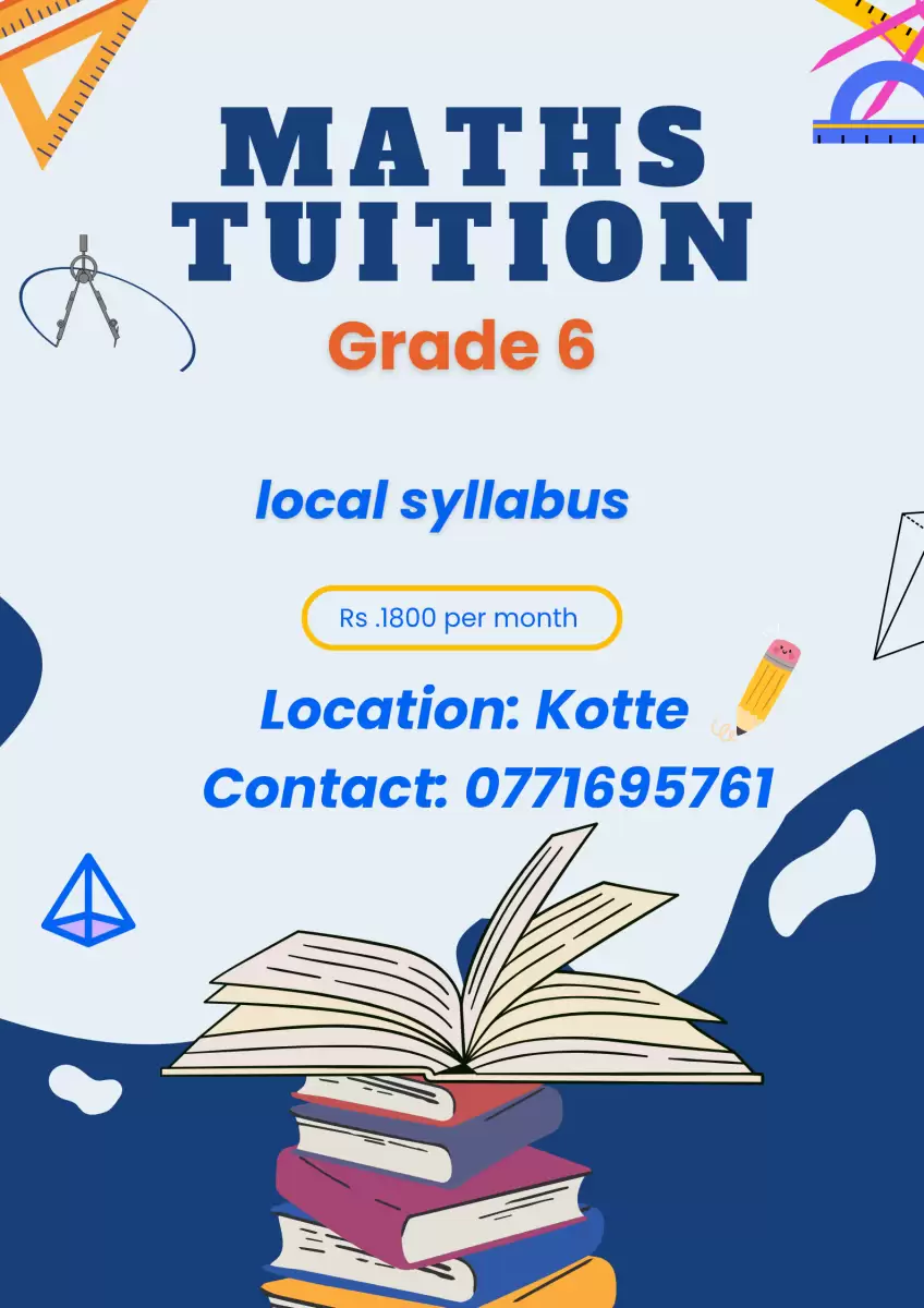 Maths tuition grade 6 only