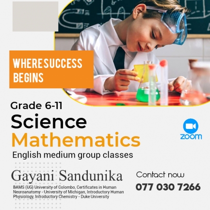 Grade 6-11 Maths and Science English Medium Classes