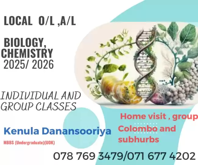 2025 A/L & 2026 A/L English medium chemistry classes.