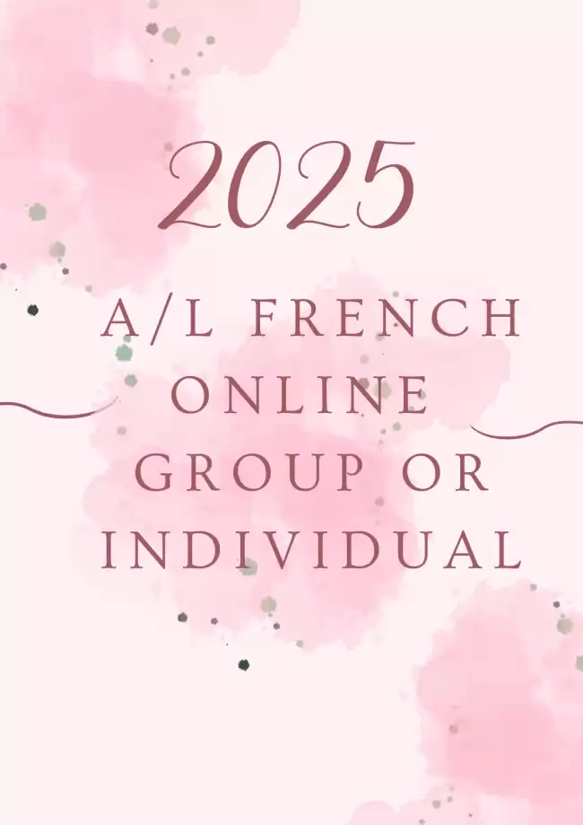 2025 A/L French Online (Theory/Revision)