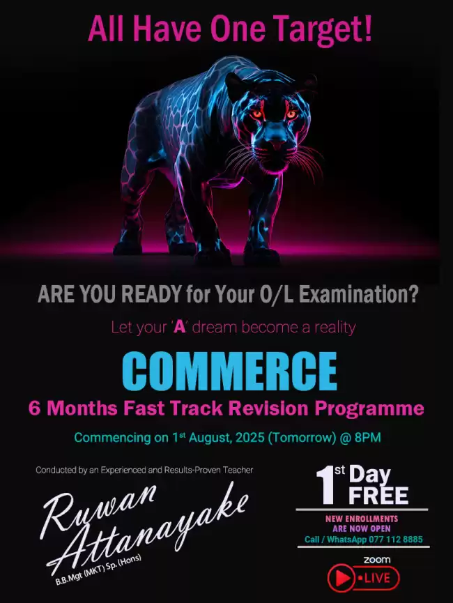 2025 O/L Commerce (English medium) Revision