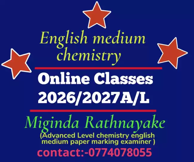 2026/2027 Advanced Level chemistry Online Classes