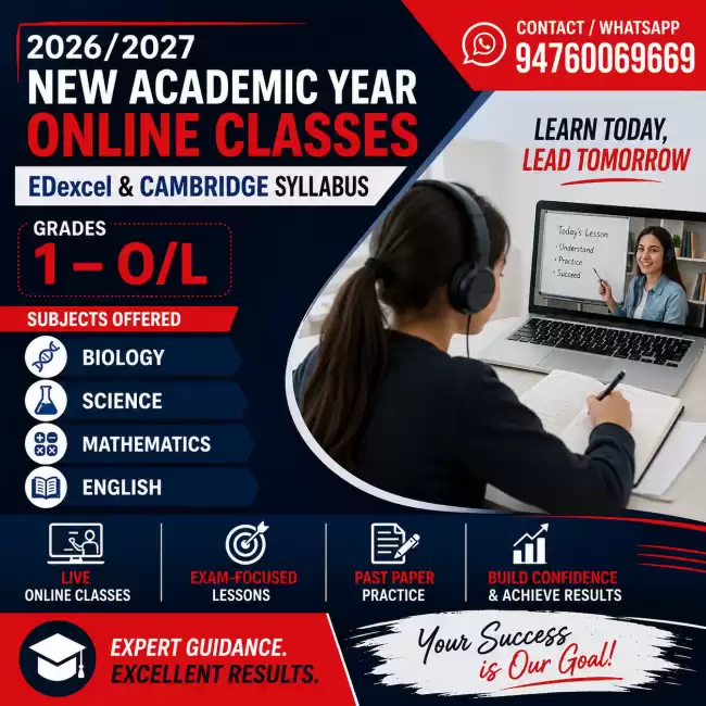 2026/2027 NEW ACADEMIC YEAR ONLINE CLASSES 🎓 Edexcel & Cambridge Syllabus 📖 Grades 1 – O/L