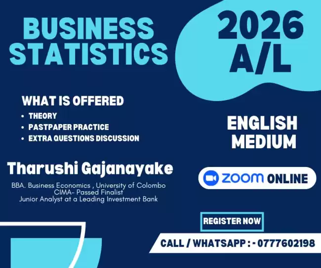 2026 A/L Business Statistics