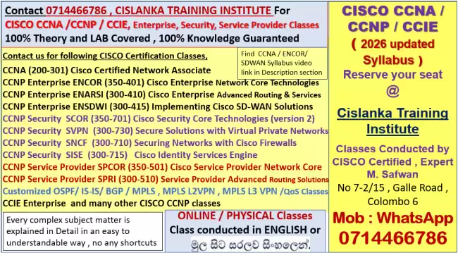 2026 updated CISCO New syllabus CCNA / CCNP / CCIE , Enterprise, Security, Service Provider Classes
