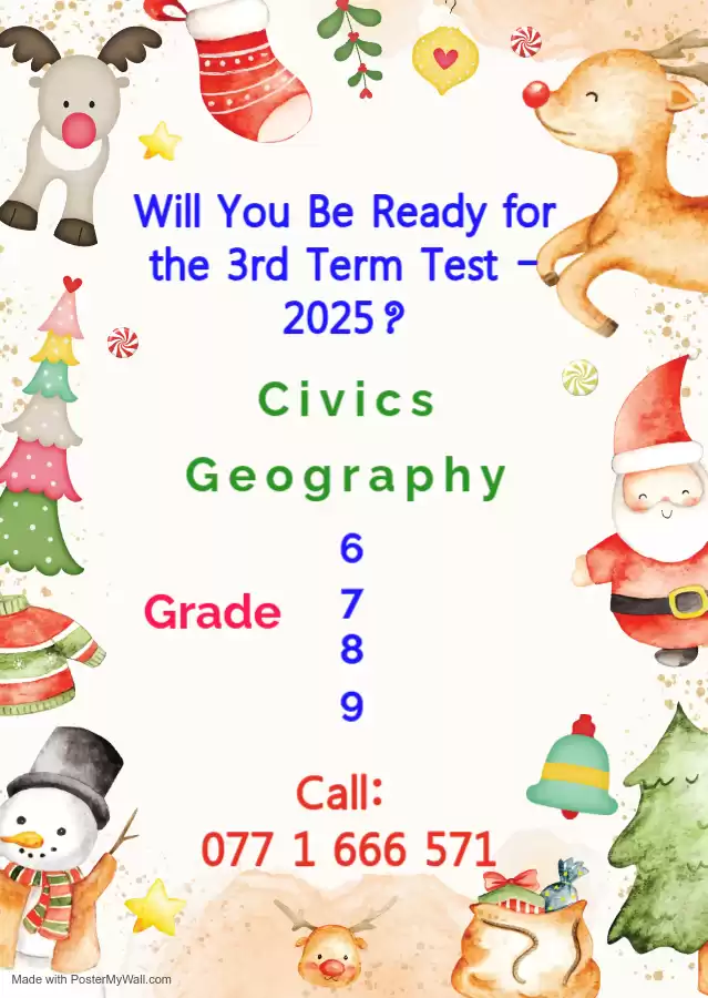 3rd Term Test – 2024 (2025) එක Target කරලා Revision එකක් Papers කතා කරමු.