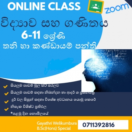 විද්‍යාව සහ ගණිතය (6-11 ශ්‍රේණි)සිංහල මාධ්‍ය