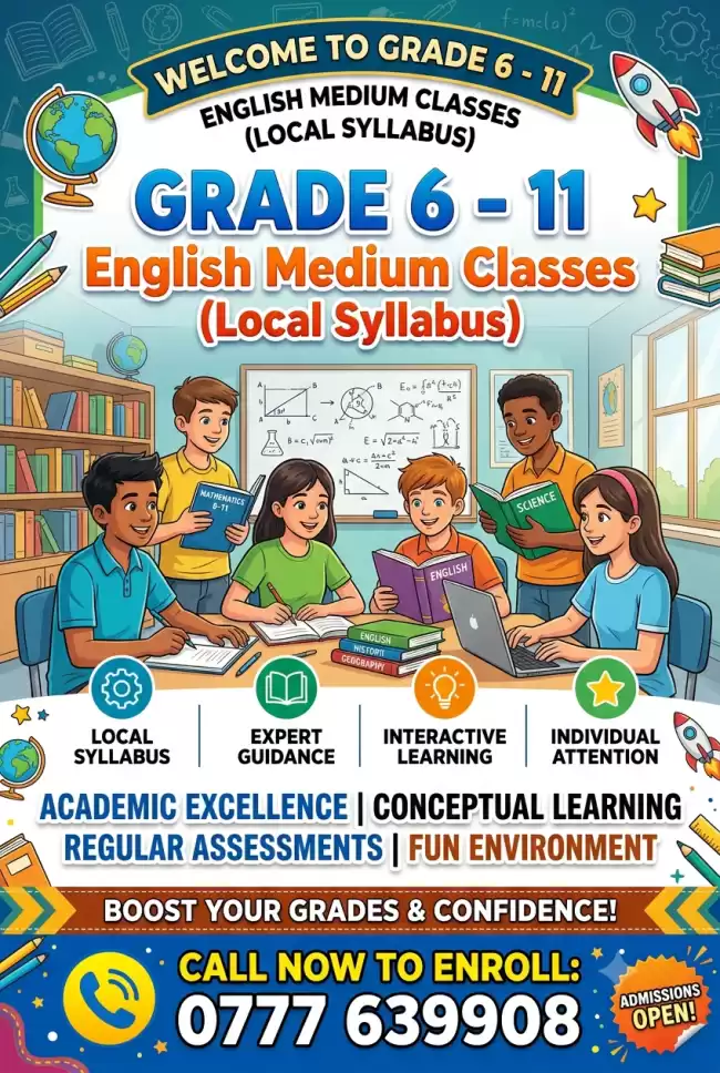 6 to 11 local syllabus classes ONLINE
