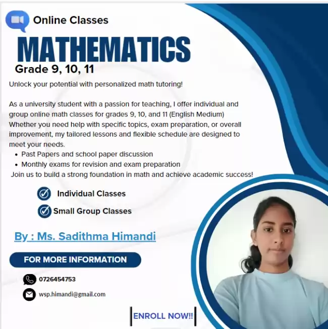 9, 10, 11 online mathematics classes