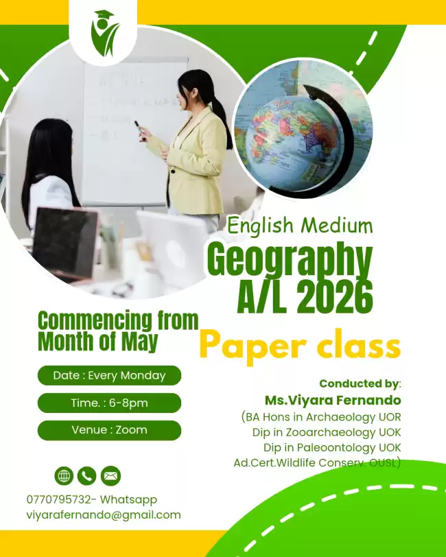 A/L 2026 Online 3 months Paper class