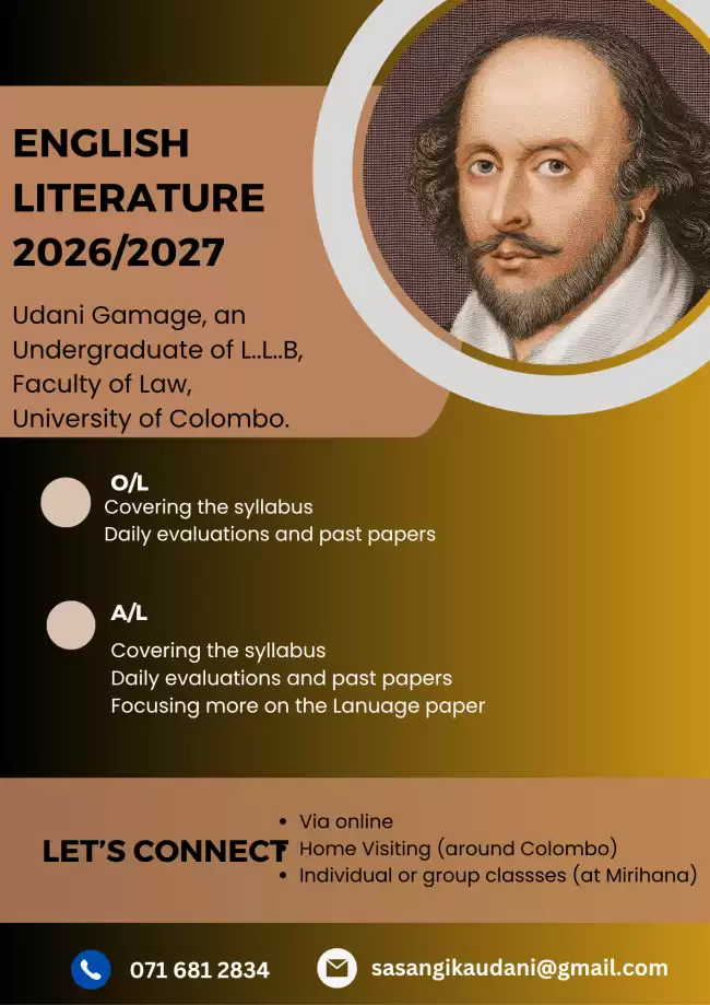 A/L and O/L English Literature