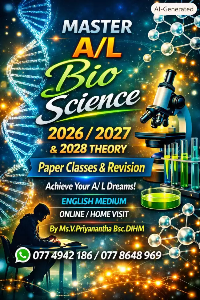A/L Bio Science Classes 2026/2027 & 2028 Theory