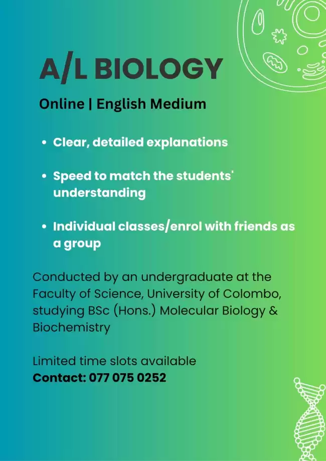 A/L Biology | English Medium