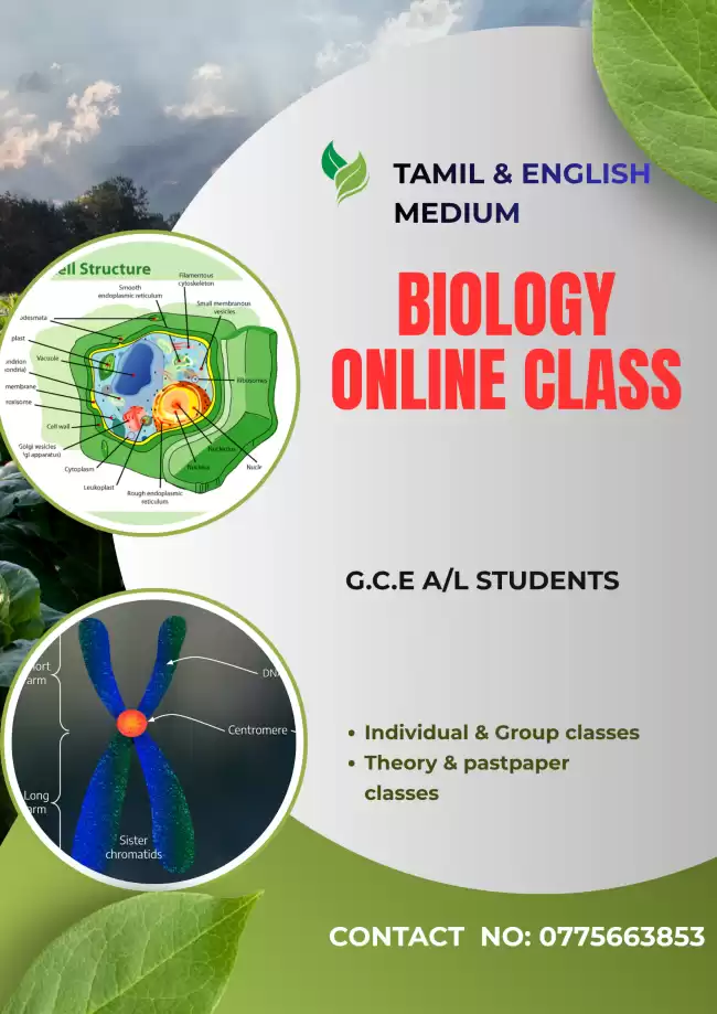 A/L Biology online classes Tamil& English medium