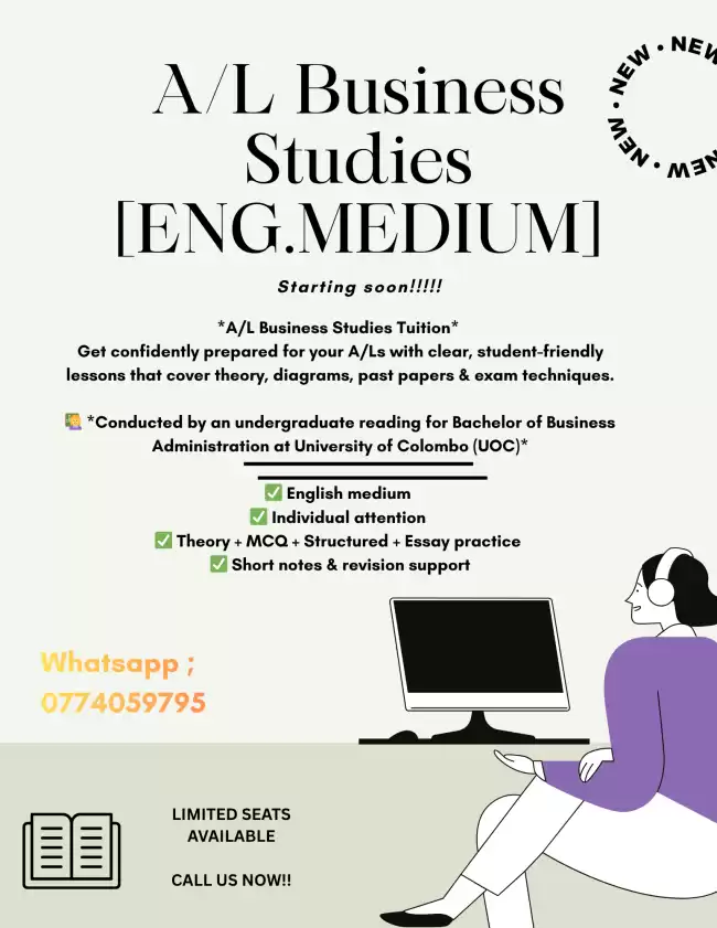 A/L BUSINESS STUDIES (ENG. MEDIUM)