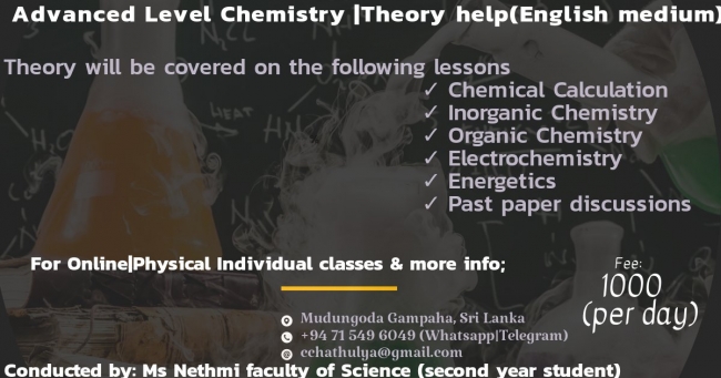 A/l Chemistry (English medium)