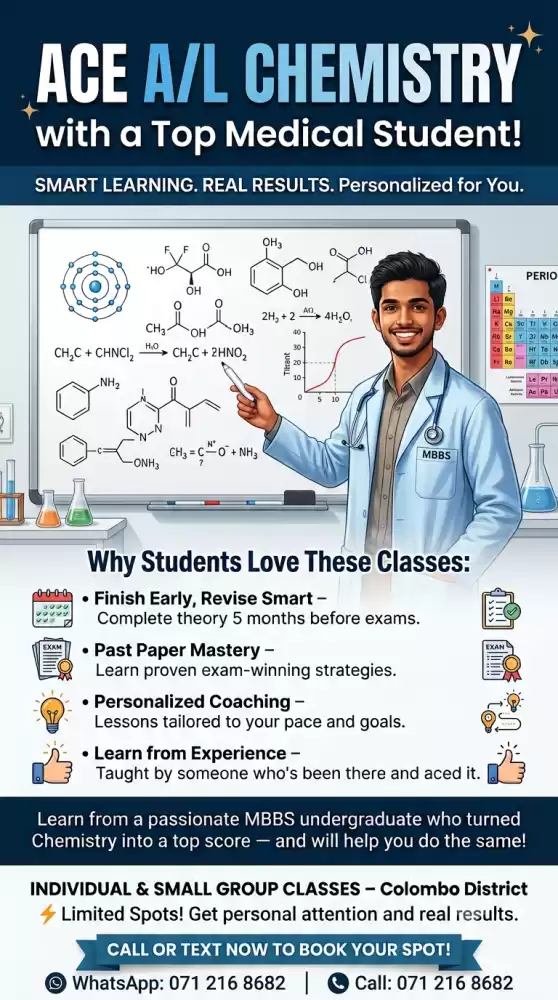 A/L Chemistry English medium.