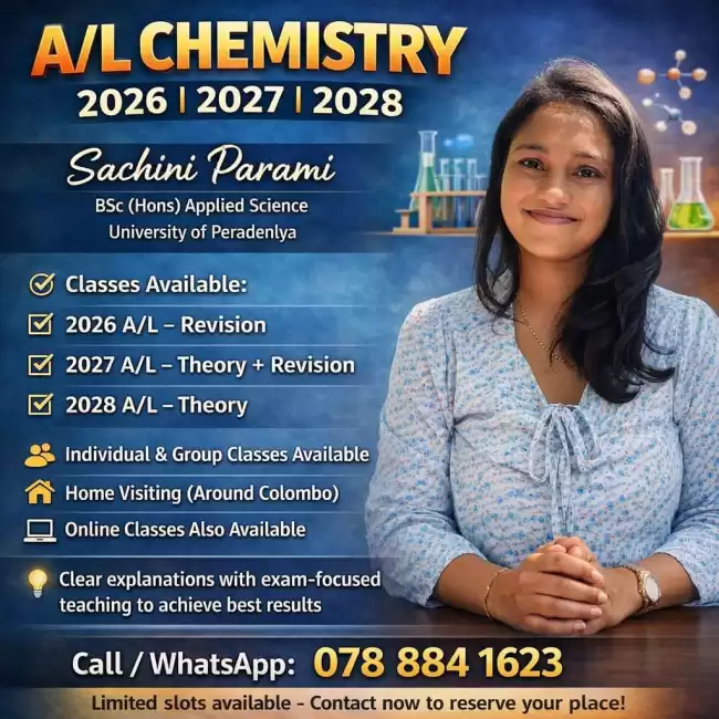 A/L Chemistry Excellence – Learn from a Colombo Leading Girls’ School Teacher