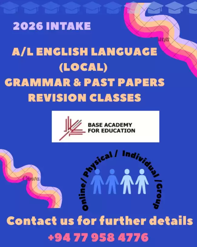 A/L ENGLISH LANGUAGE (LOCAL) - GRAMMAR AND PAST PAPERS REVISION