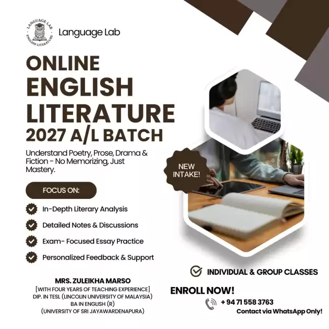 A/L English Literature 2027 Batch