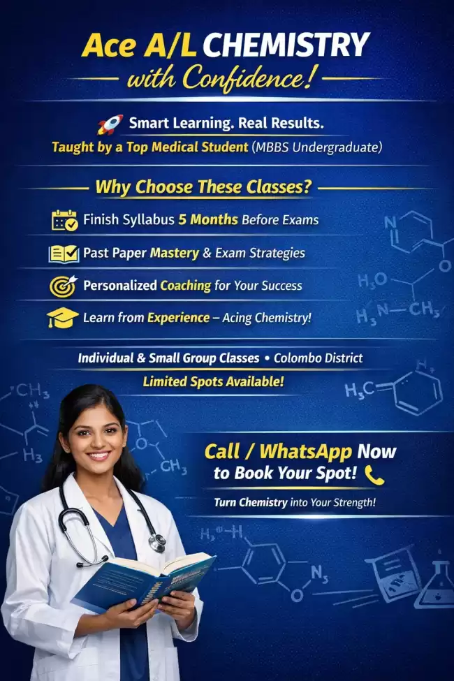 A/L english medium chemistry.