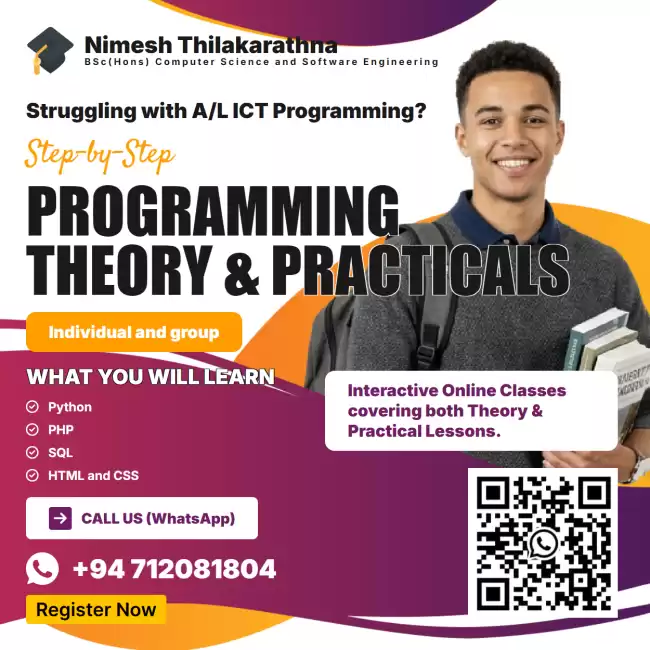 A/L ICT Programming