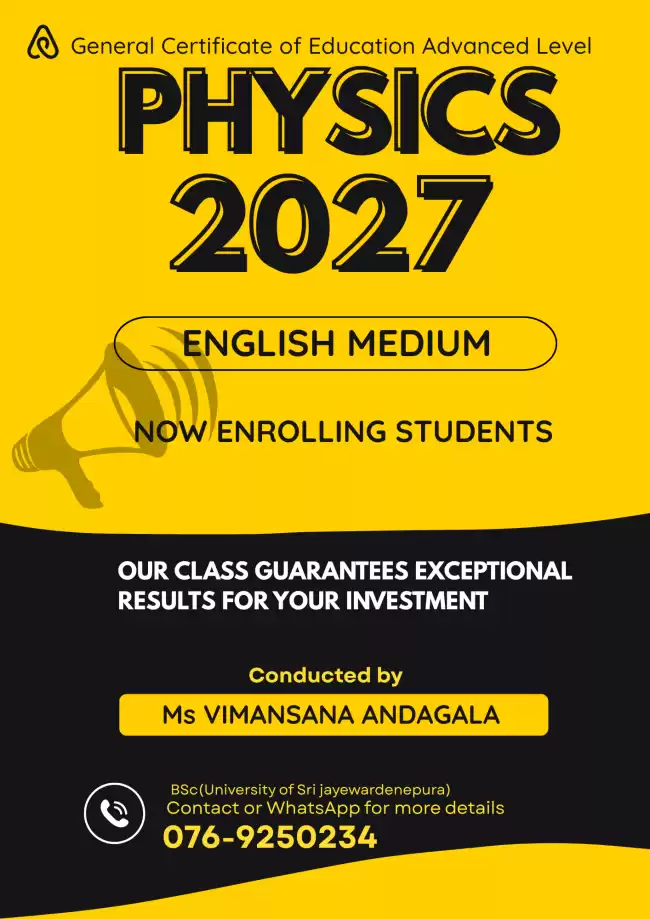 A/L PHYSICS English Medium 2027