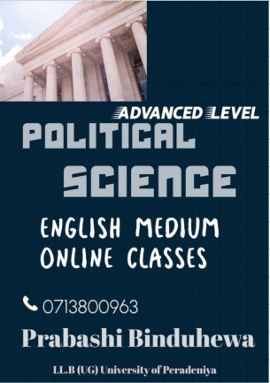 A/L POLITICAL SCIENCE ,Engish medium classes