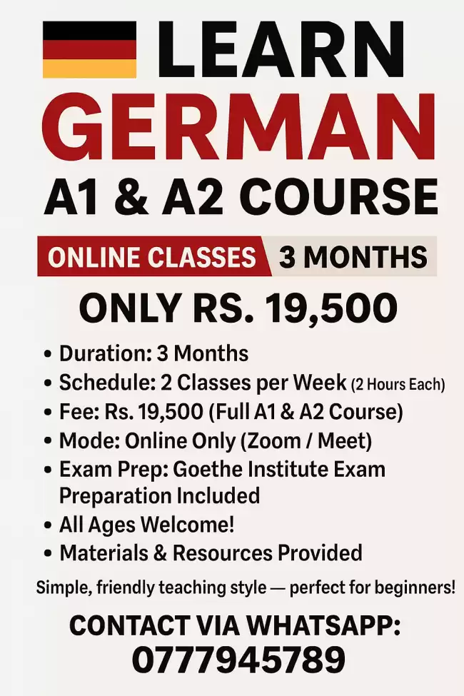 A1 and A2 course, only 3 months!
